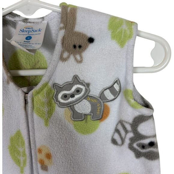 Halo Sleepsack Fleece Racoon Deer Woodland Print Size Small Birth to 6 Months - Picture 4 of 5